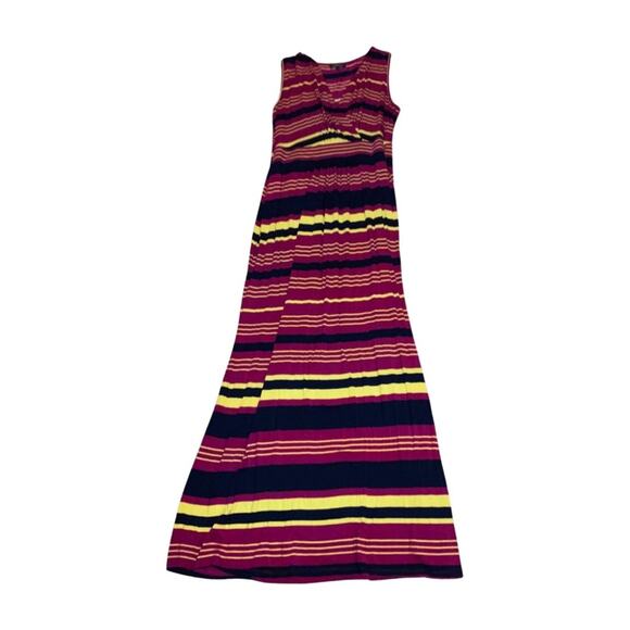 Spence Blue, Yellow And Purple Striped Maxi Sleeveless Dress Size XL - Picture 1 of 5
